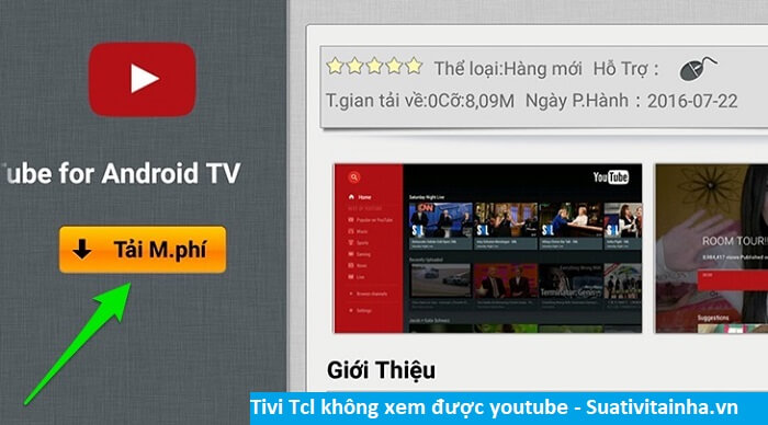 Tivi TCL không xem được youtube